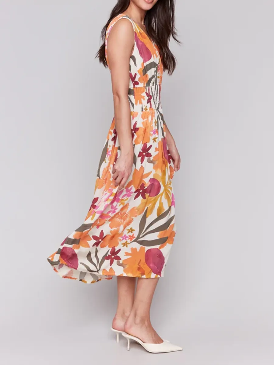 Fashionable And Elegant Design Sleeveless V-Neck Dress