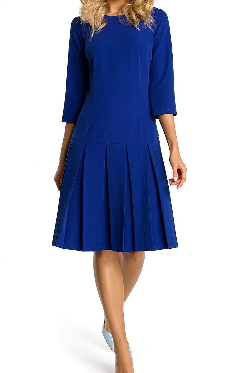 Dropped Waist Ruffle Short Sleeve Casual Dress