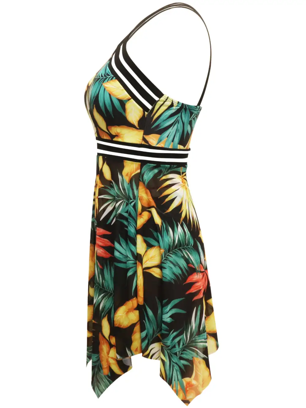 Seafoam Cutout Printed Two Piece Swim Set