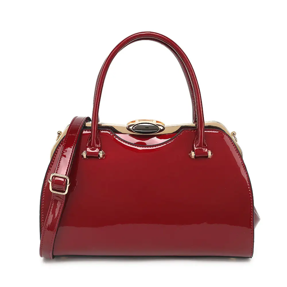 Patent Leather Satchel Bag