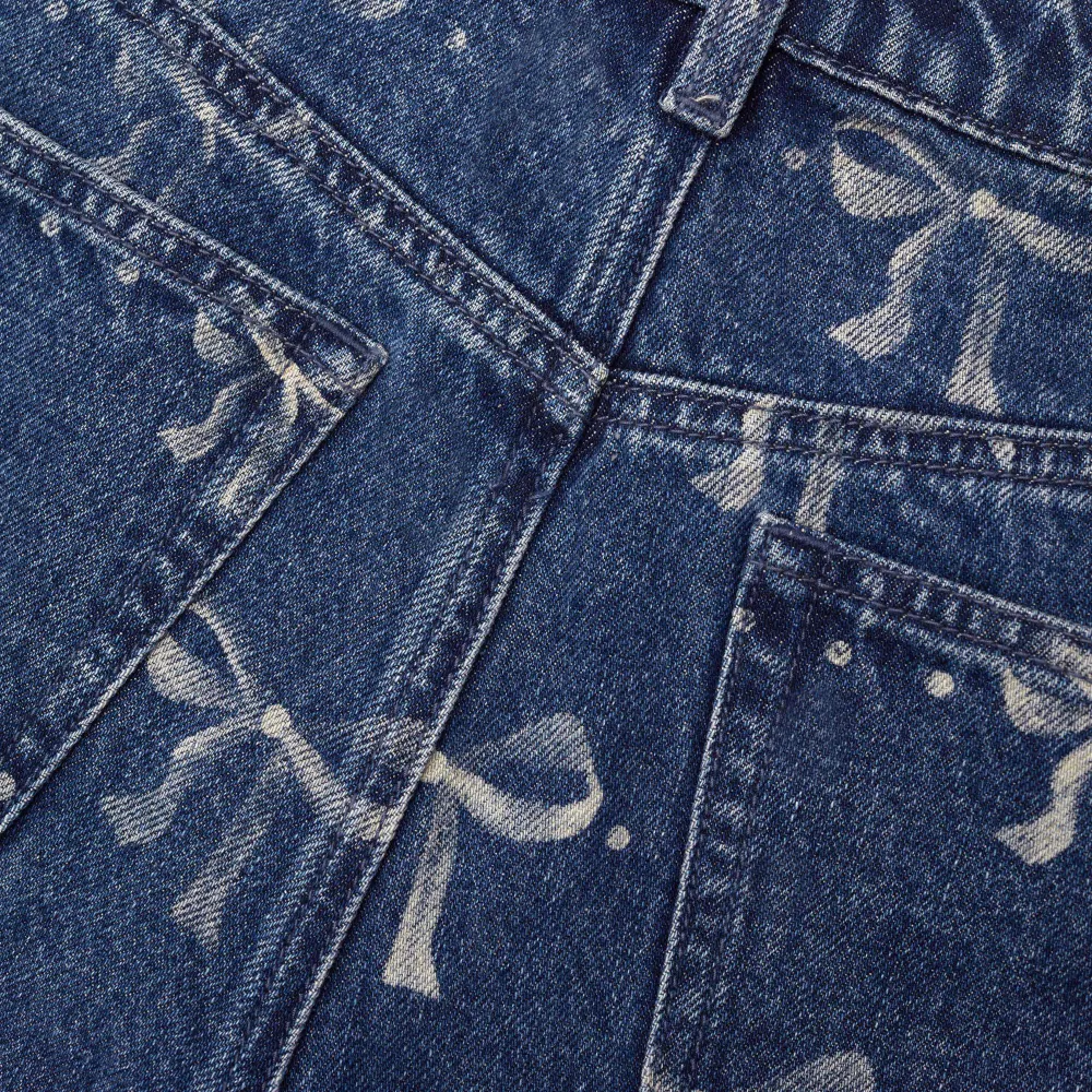 Bow Print Jeans