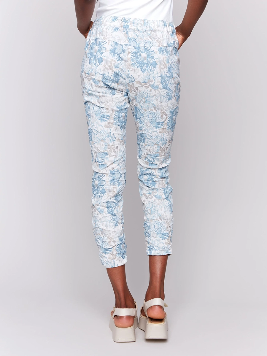 Slim Elastic Waist Casual Trousers