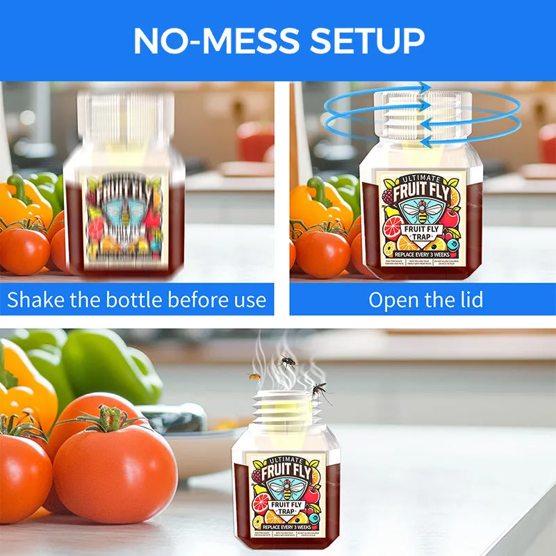 🍎🪰 Fruit Fly Trap Attractant – Easy Indoor Lure for Kitchens & Dining Areas