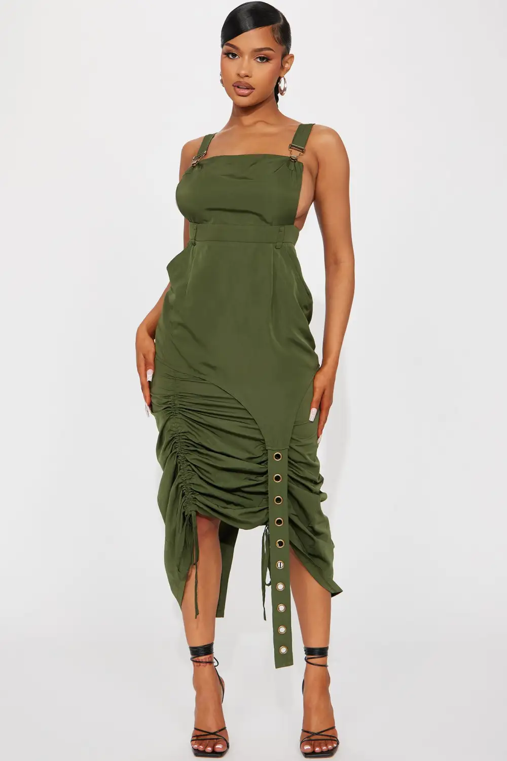 Marla Parachute Maxi Dress - Olive