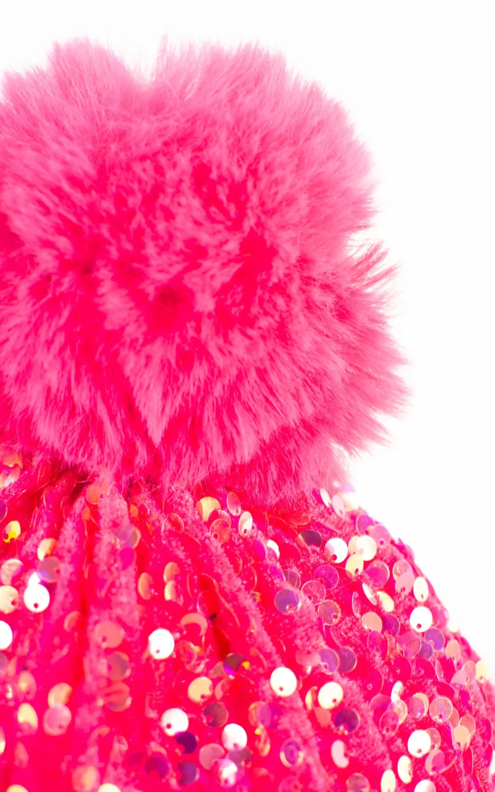 Cute Pink Fur Ball Hat