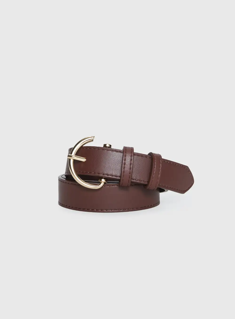 Lounge Buckle Faux Leather Belt