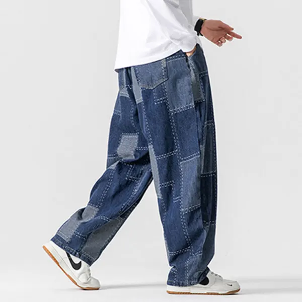 Patch Detail Wide Pants