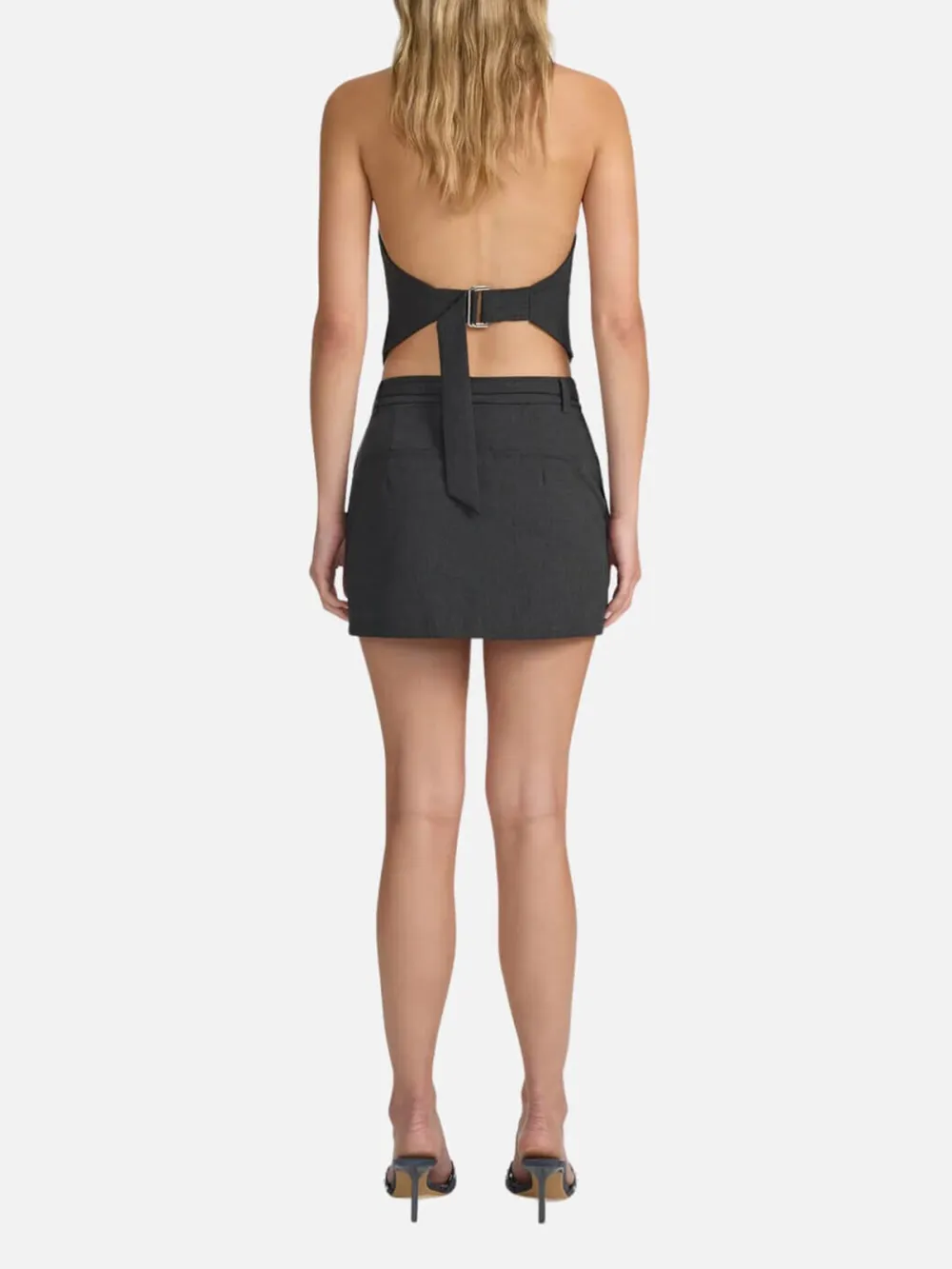 Mid-Rise Mini Skirt With Belt