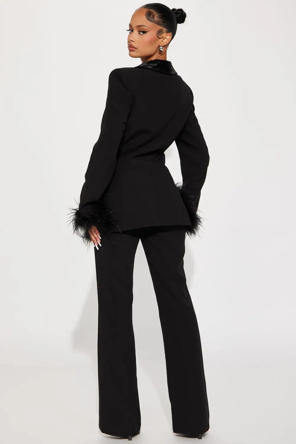 Classy Night Blazer Set - Black