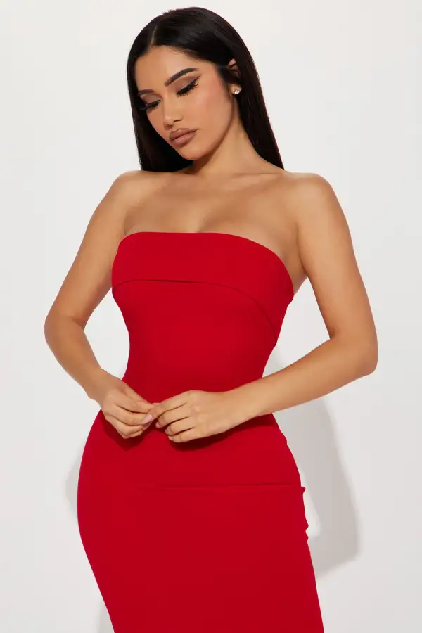 Kelly Mermaid Maxi Dress - Red