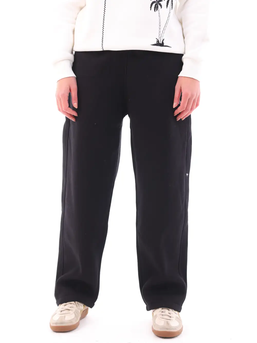 Travel Ready Wide Leg Fleece Jogger Pants