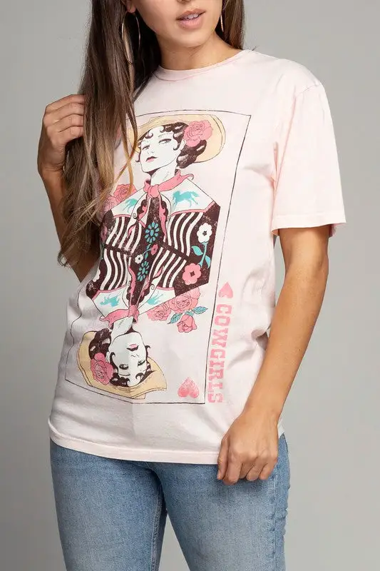 Wild West Queen of Hearts Cowgirl Graphic Top | URBAN ECHO SHOP