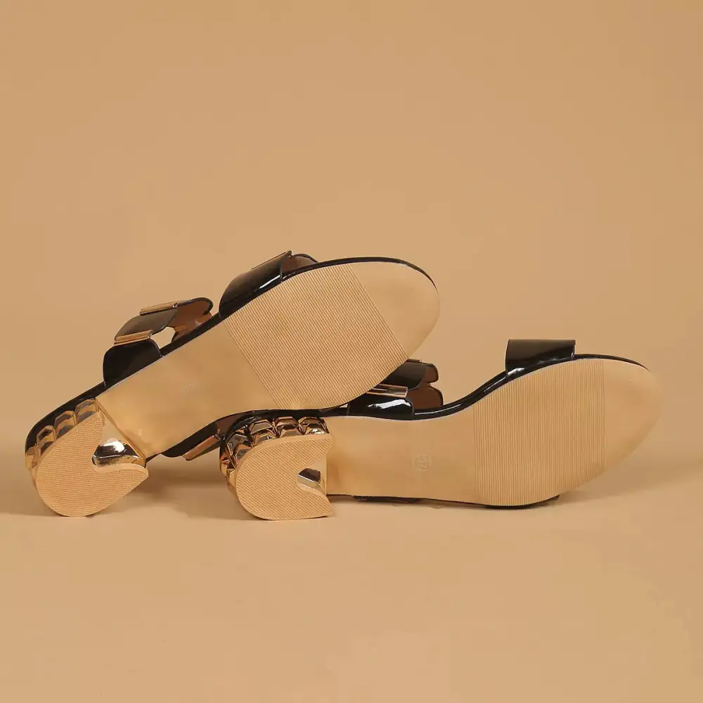 Open Toe Block Heel Sandals