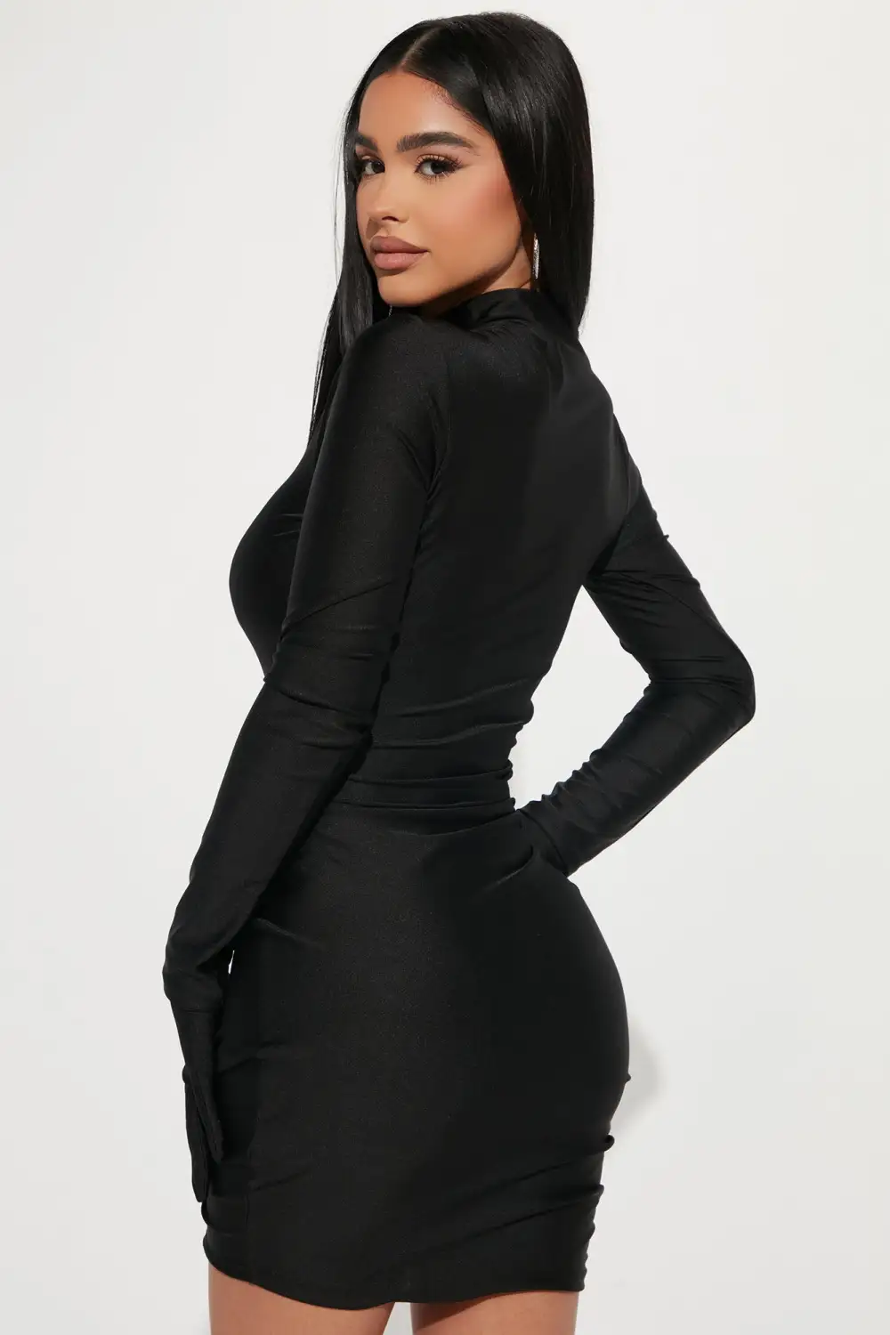 Night in Paris Mini Dress Set - Black