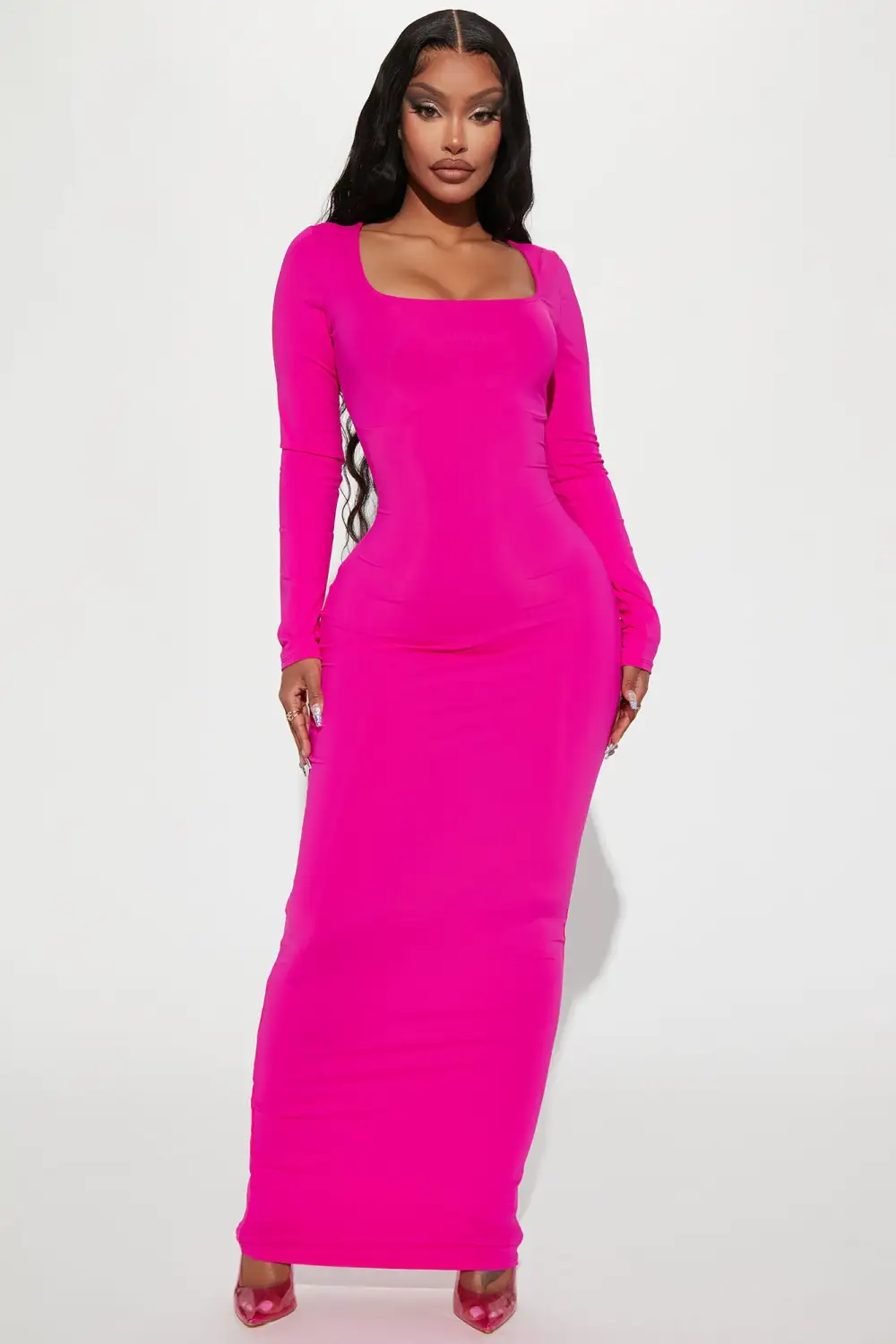 Noelle Maxi Dress - Fuchsia