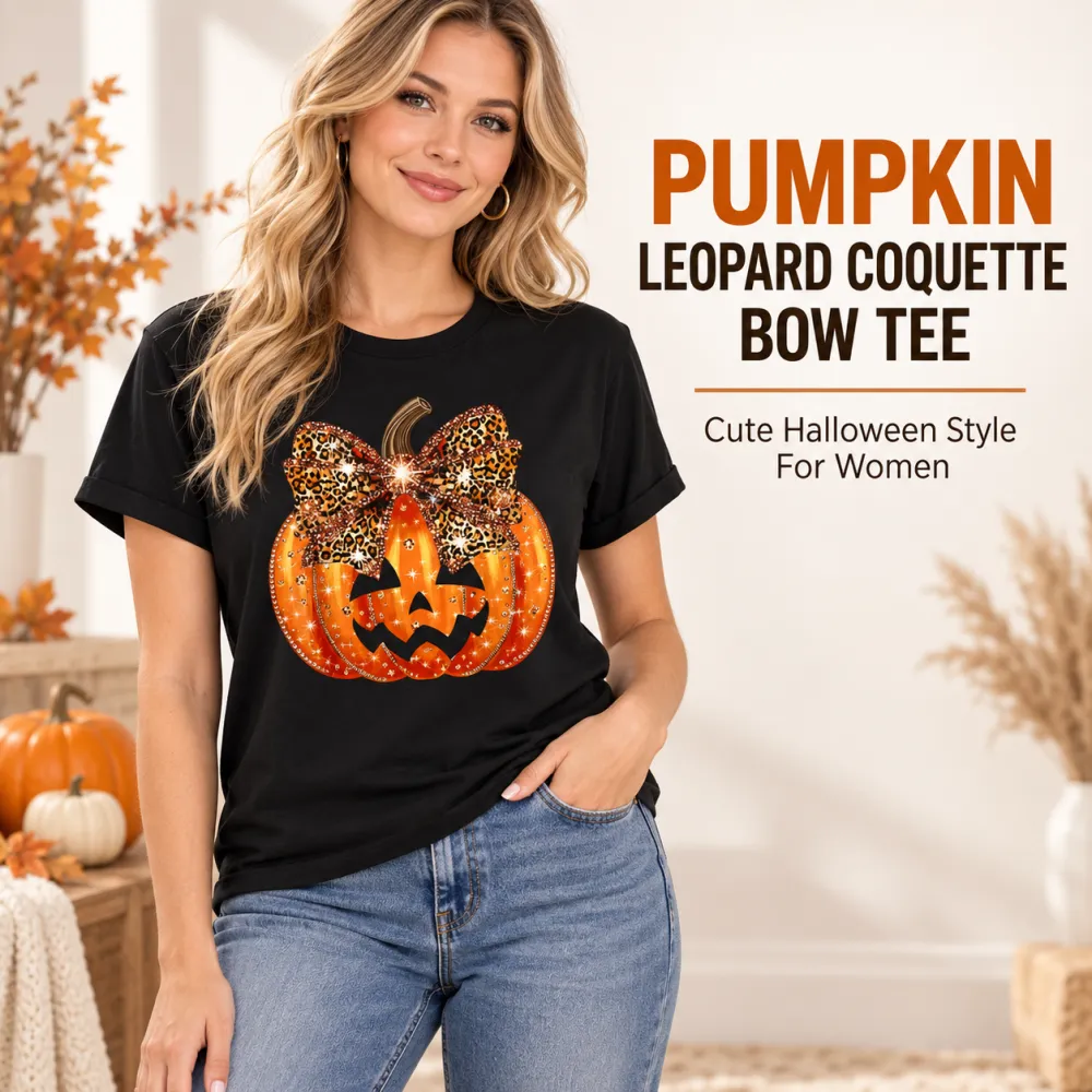 Pumpkin Print Short Sleeve Tee