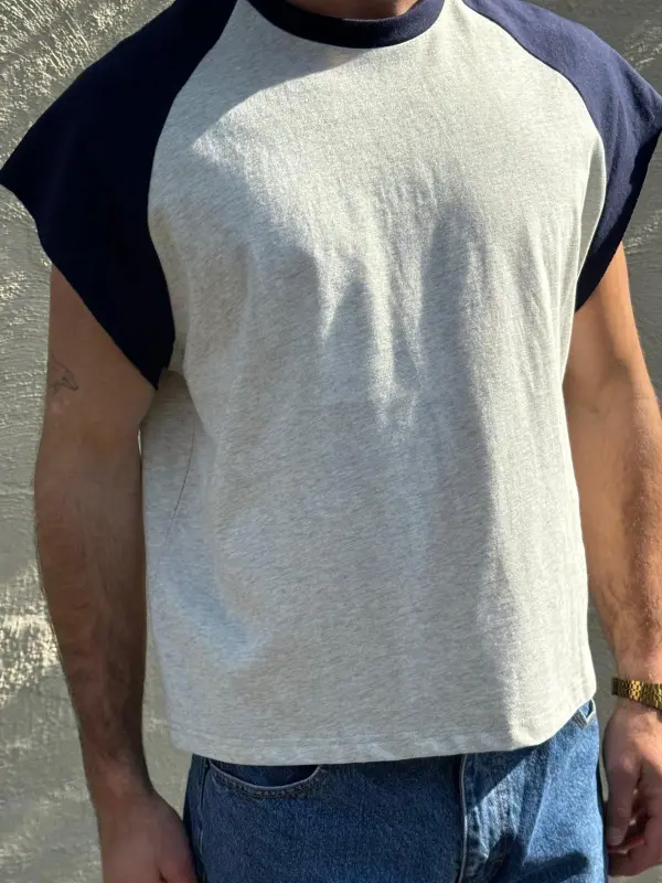 Comfortable And Soft Versatile Navy Blue Vest