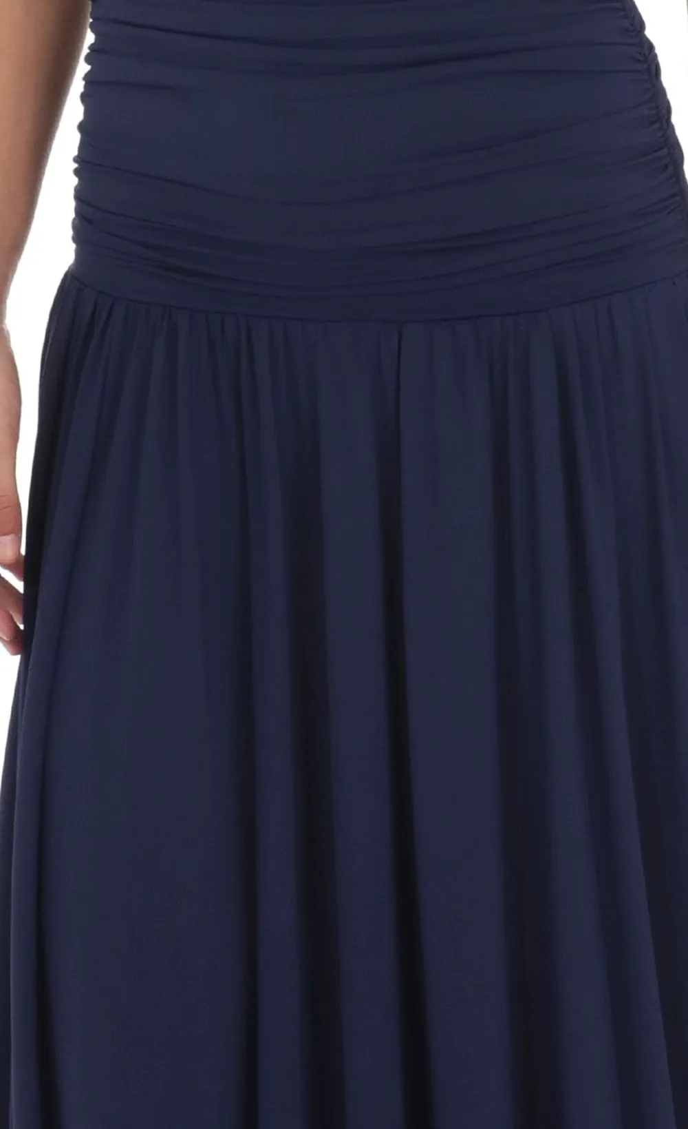 Halter Drop Waist Maxi Dress In Navy