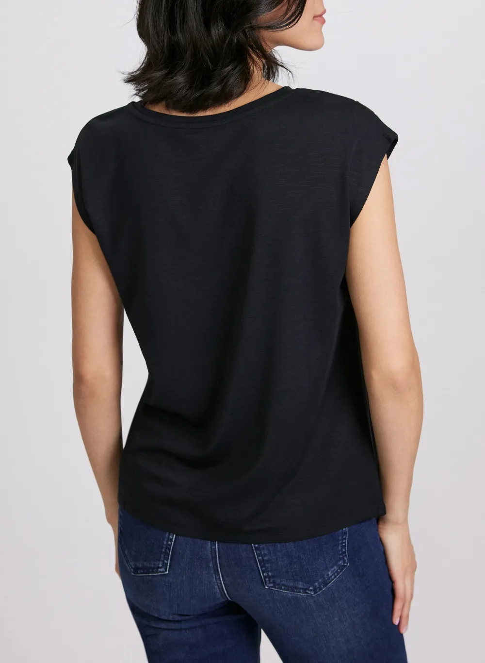 Solid Color Sleeveless T-Shirt