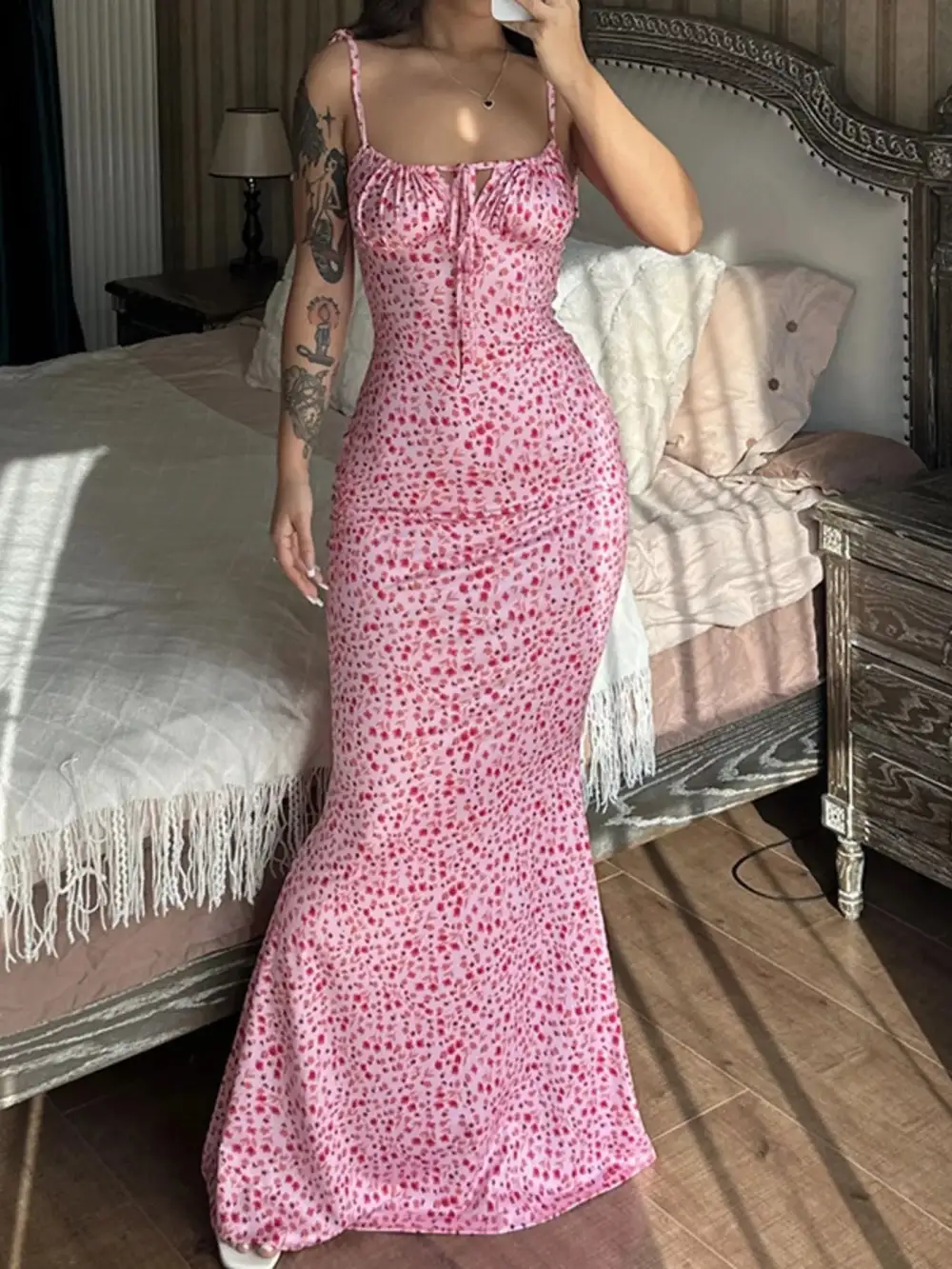 Soft Touch Layered Lightweight Feel Maxi Dress