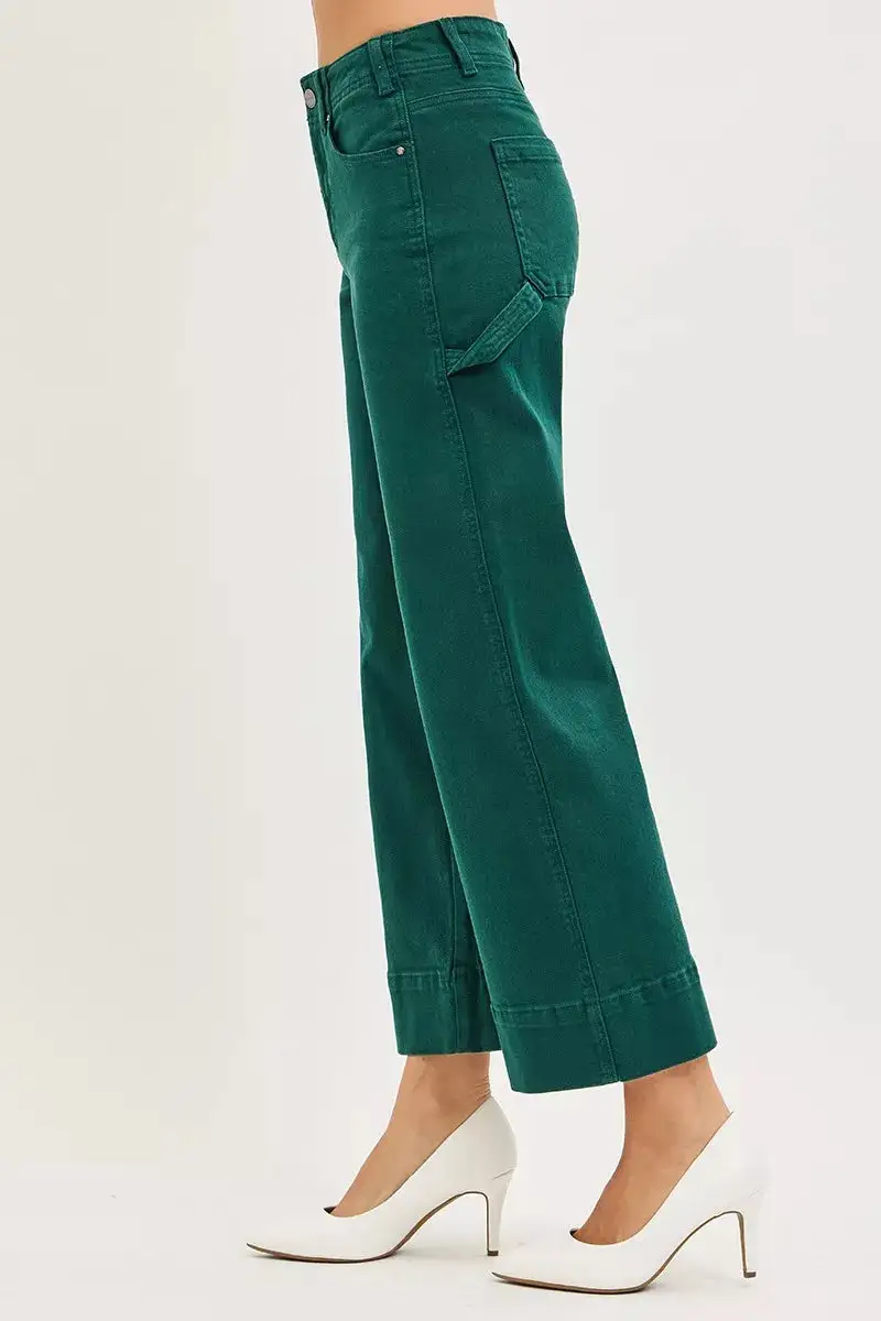 Tummy Control High Rise Crop Wide No Waist Band