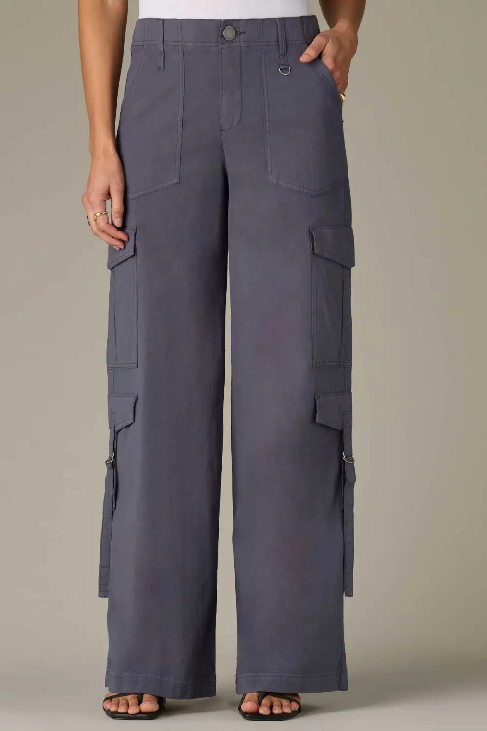  Double Patch Pocket Wide Leg Utility Pants