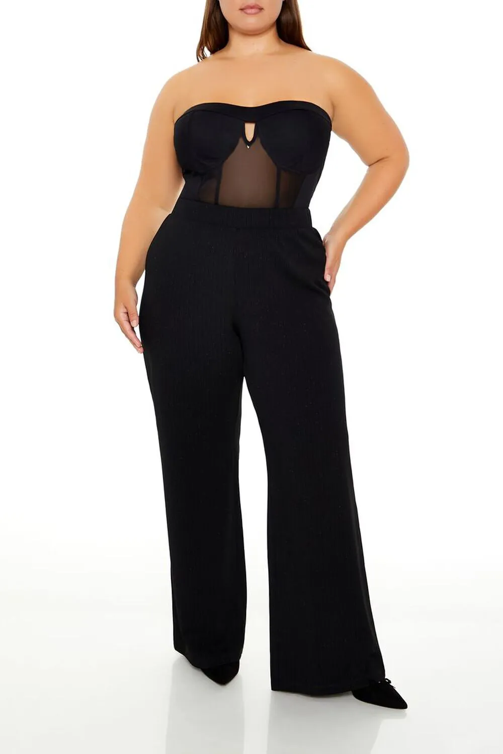 Plus Size High-Rise Straight Pants