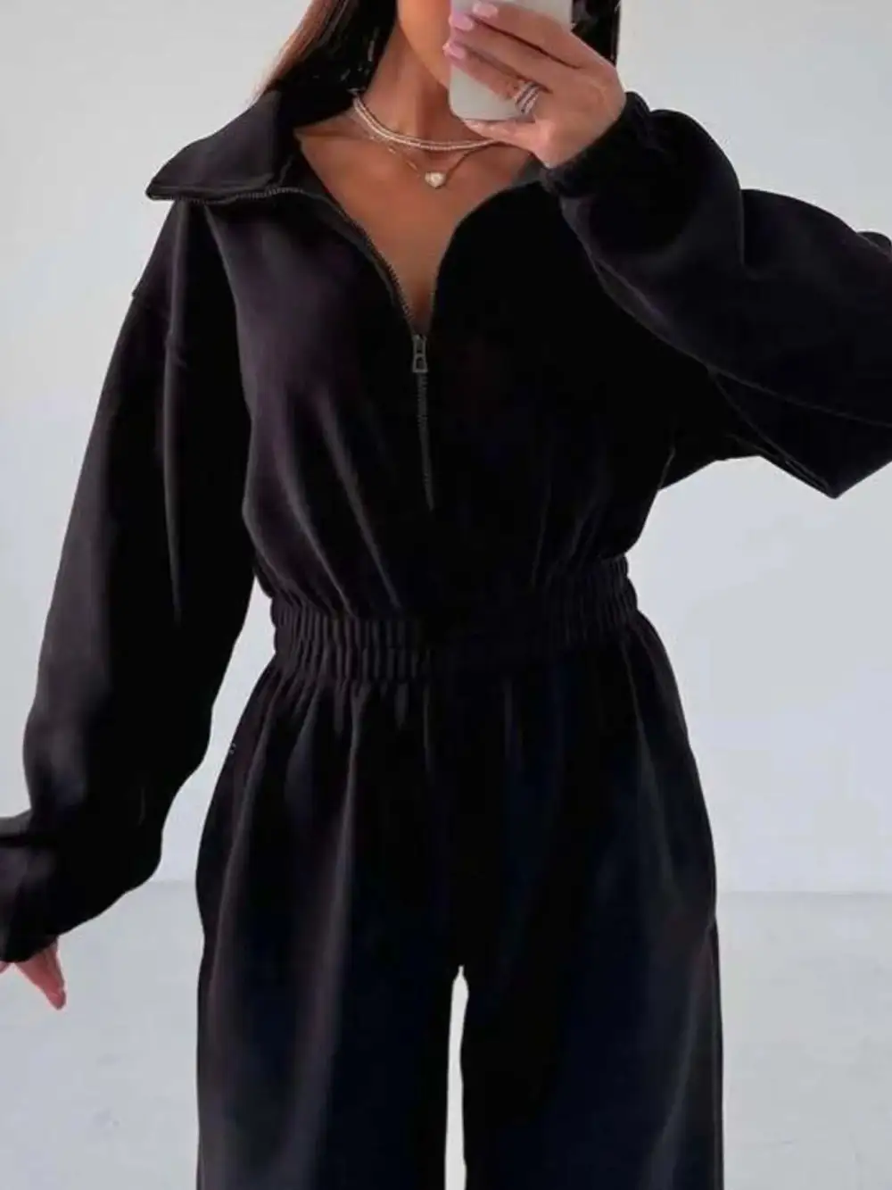 Everyday Zip Front Jumpsuit