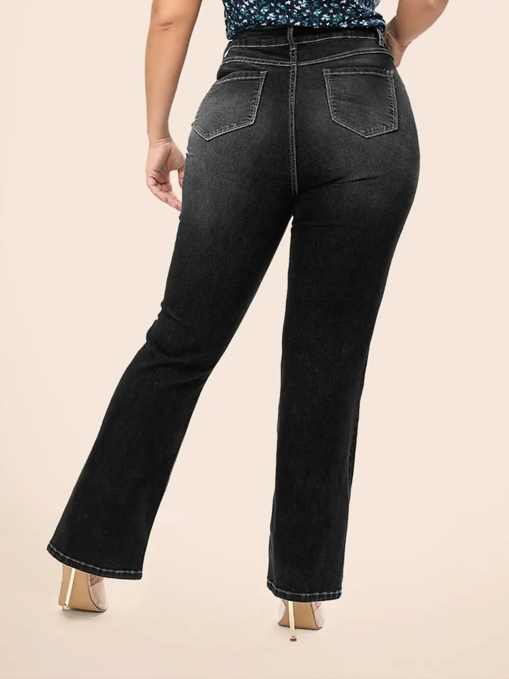 Bootcut Very Stretchy Mid Rise Medium Wash Sculpt Waist Jeans