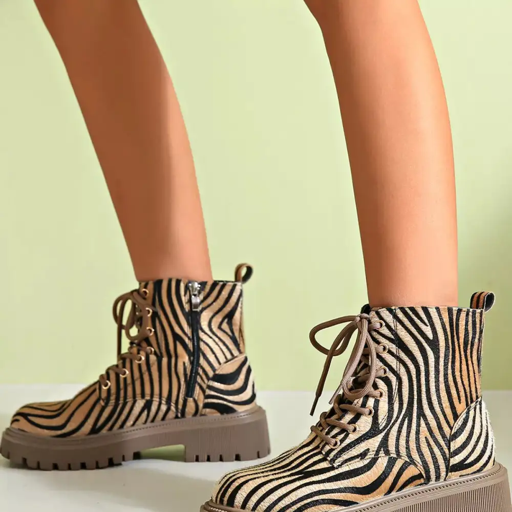 Animal Print Lace Shoes