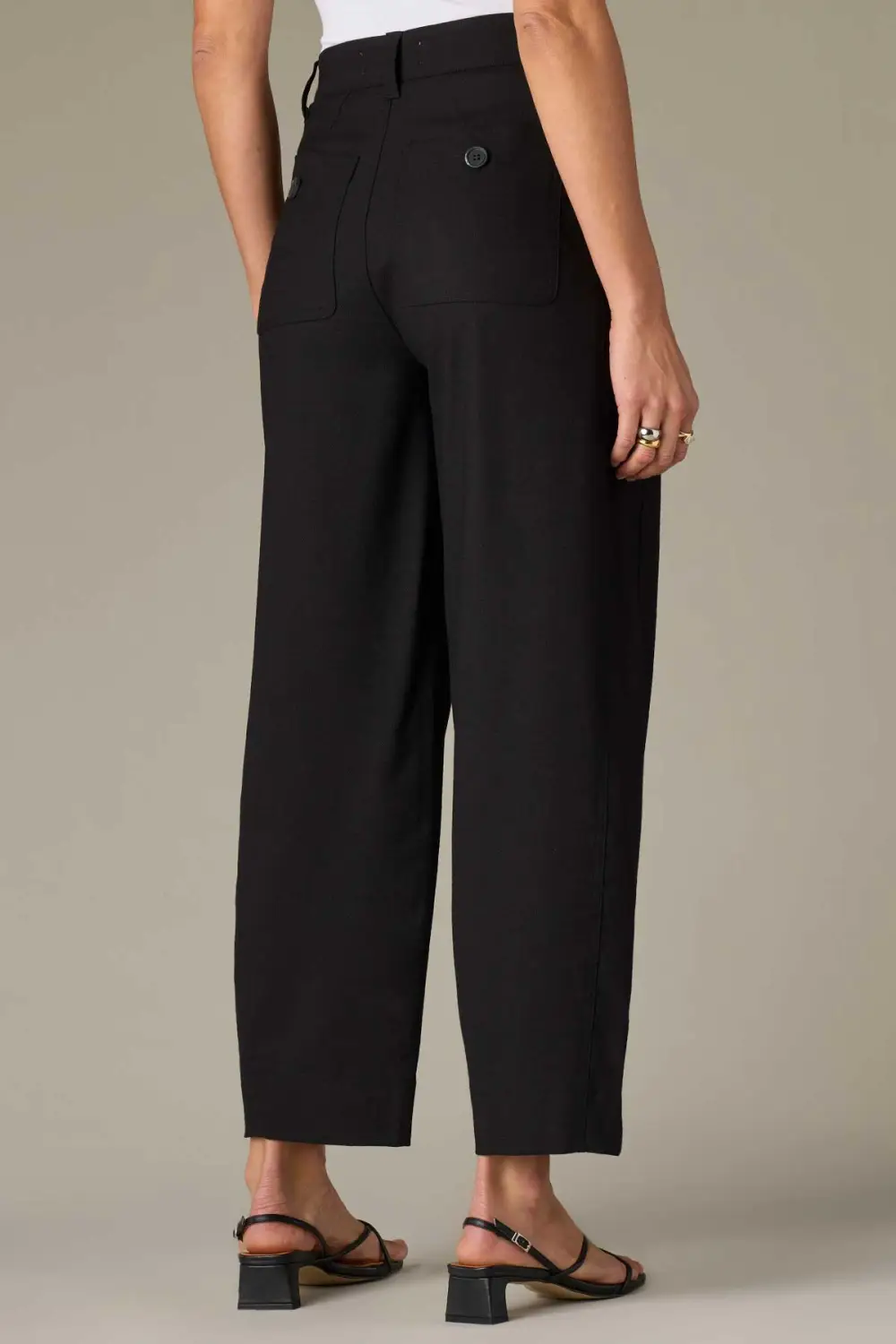 Petite Pleated Barrel Leg Trousers