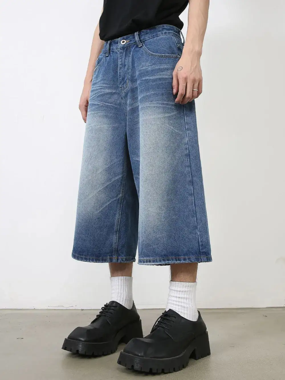 Minimal Cotton Blend Casual Shorts