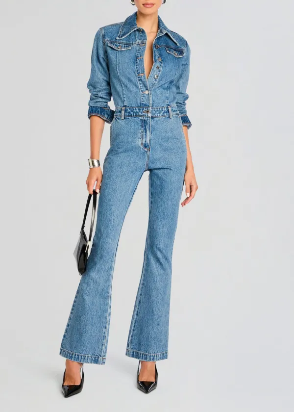 Fitted Mid Rise Jumpsuit