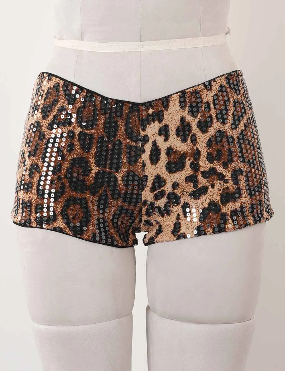 Sparkly Sequin Bodycon Mini Shorts