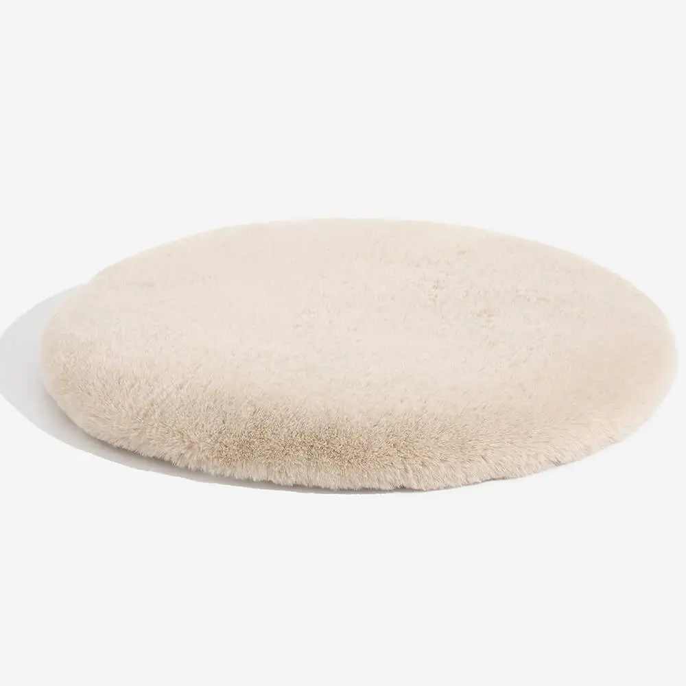 Super Soft Handmade Imitation Fur Round Fluffy Pet Mat