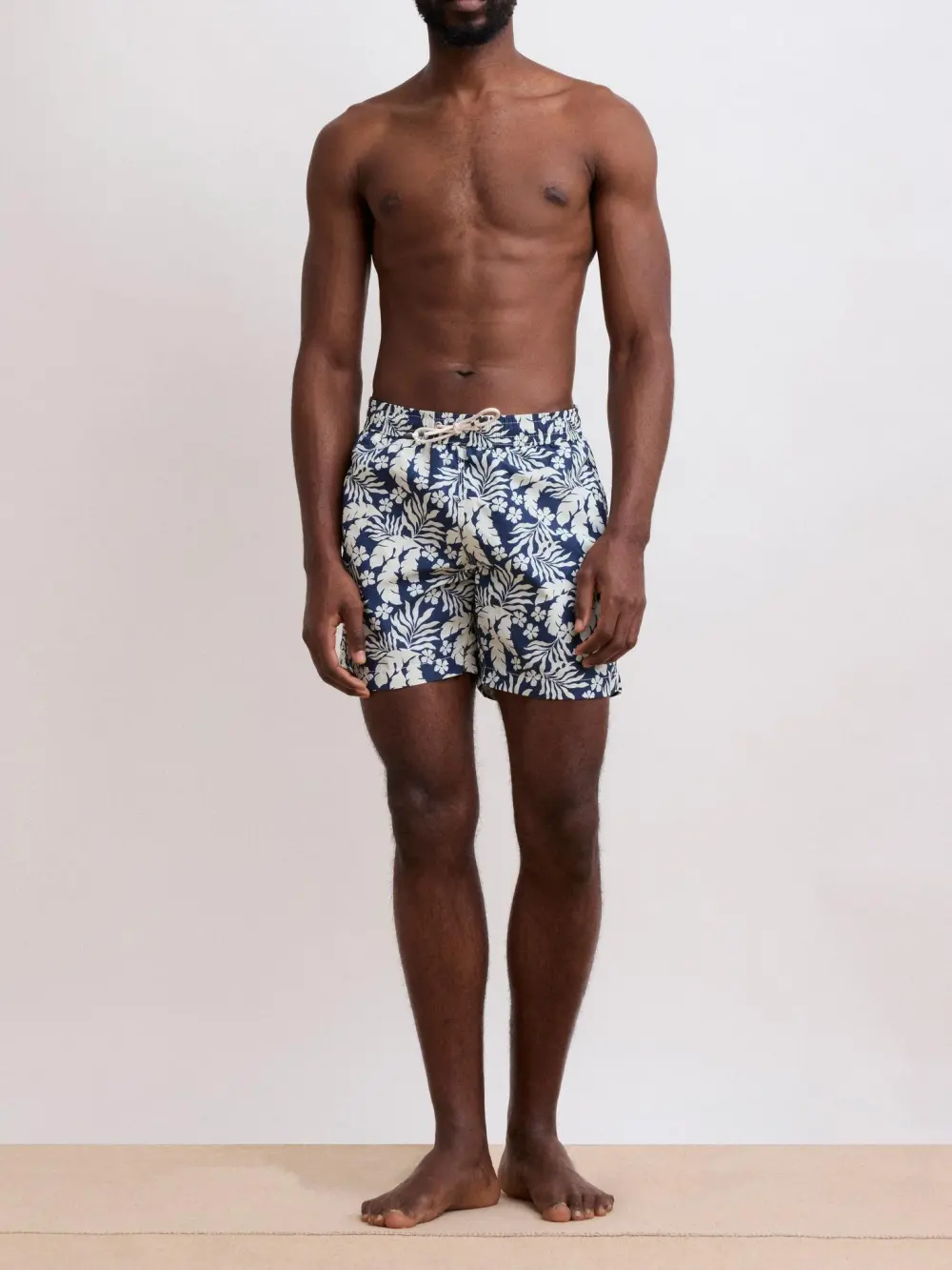 Loose Casual Comfortable Breathable Blue Print Swim Trunks
