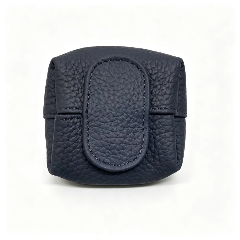 Japanese Style Color-Block Genuine Leather Women's Box Coin Purse