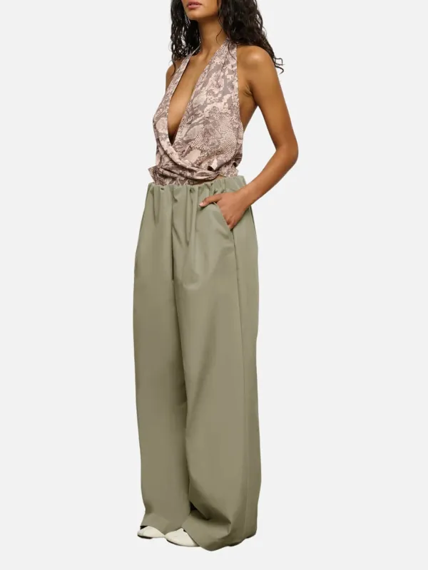Ruched Wide Leg Pants