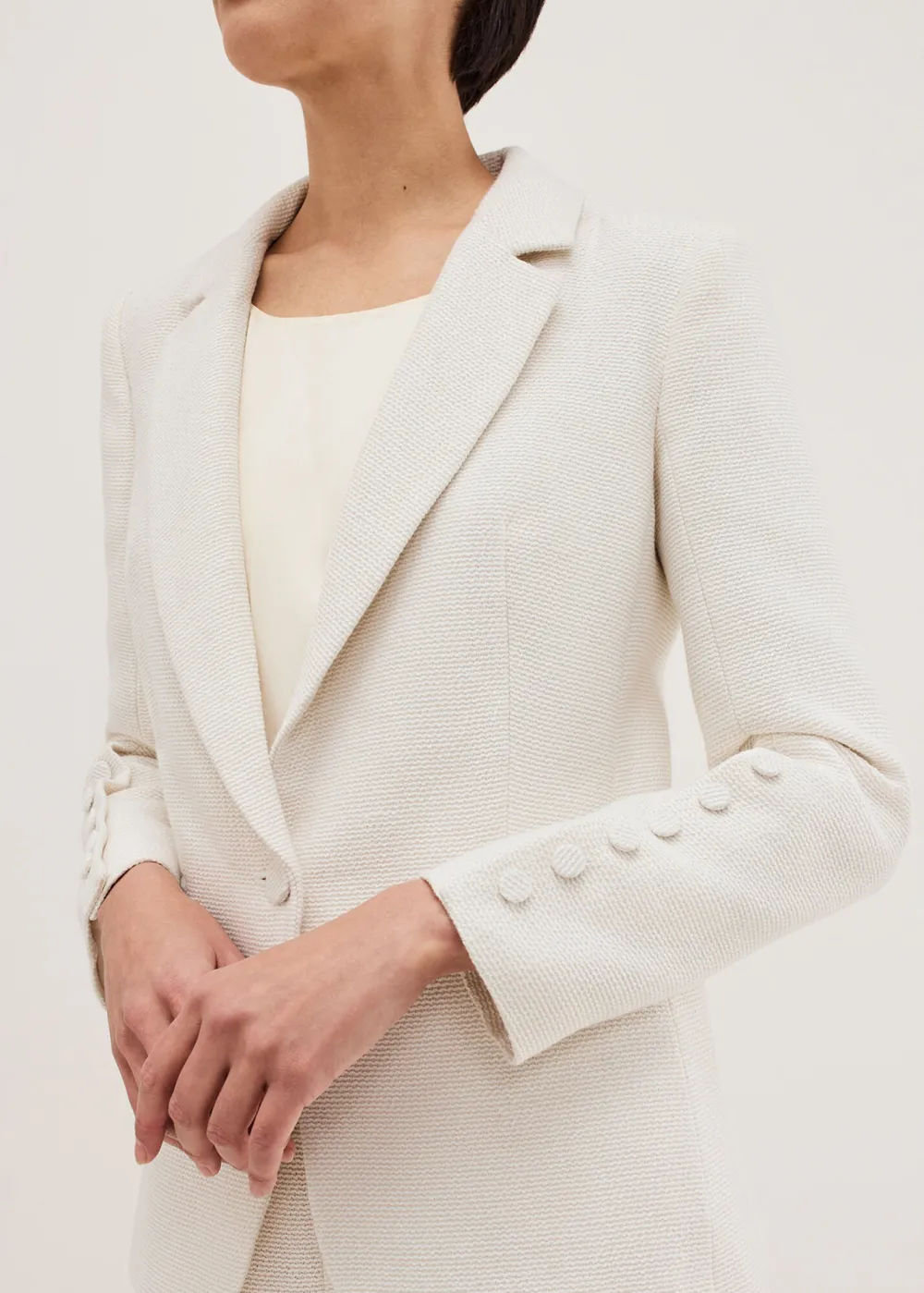Buttoned Business-Style Women's Suit