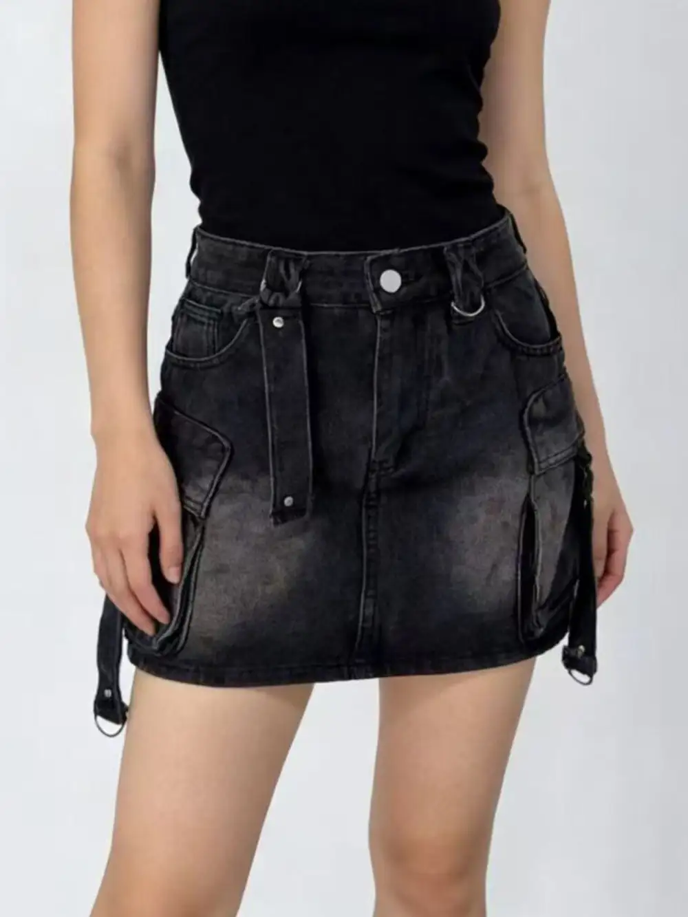 Denim Washed Skirt
