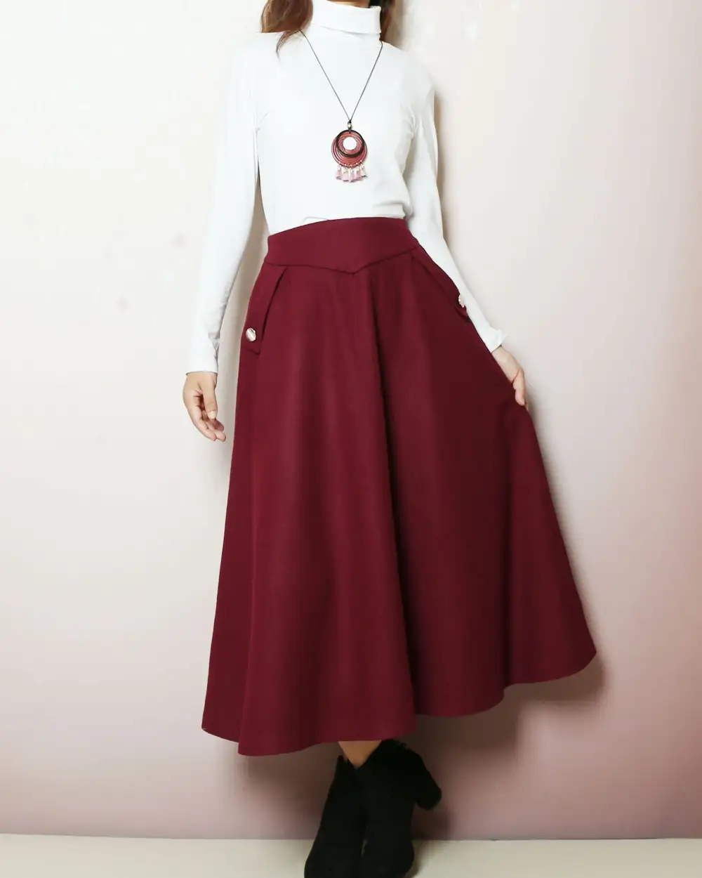 Wool Maxi Skirt