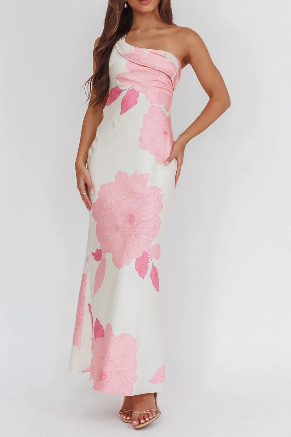 High-End Art Design One-Shoulder Dress