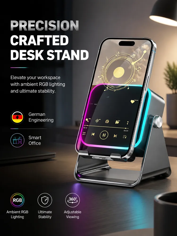 4-in-1 Wireless Induction Bluetooth Speaker Stand
