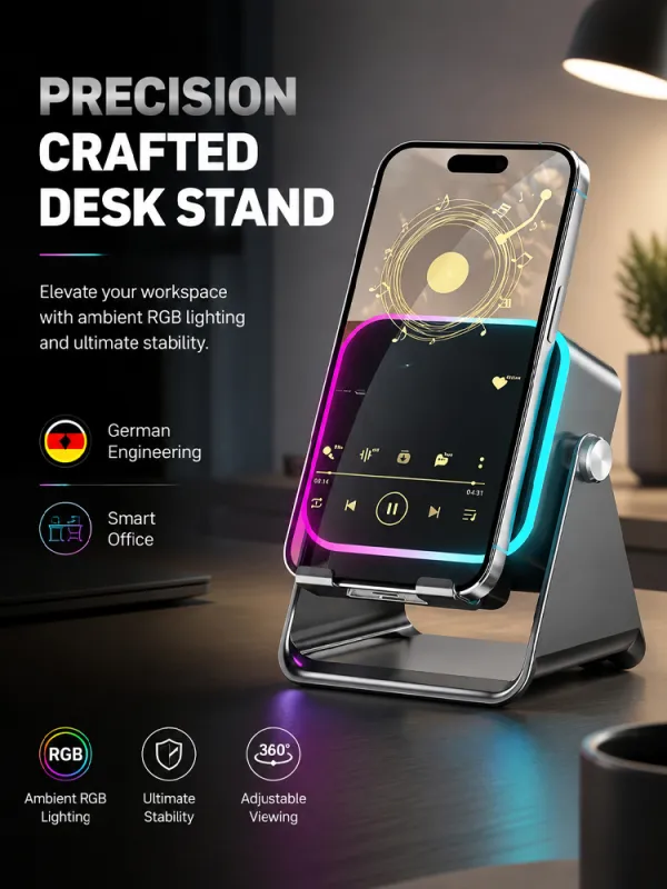 4-in-1 Wireless Induction Bluetooth Speaker Stand