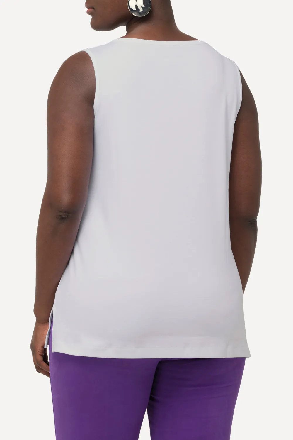 Women's Round Neck Vest With Diamond Studded Collar