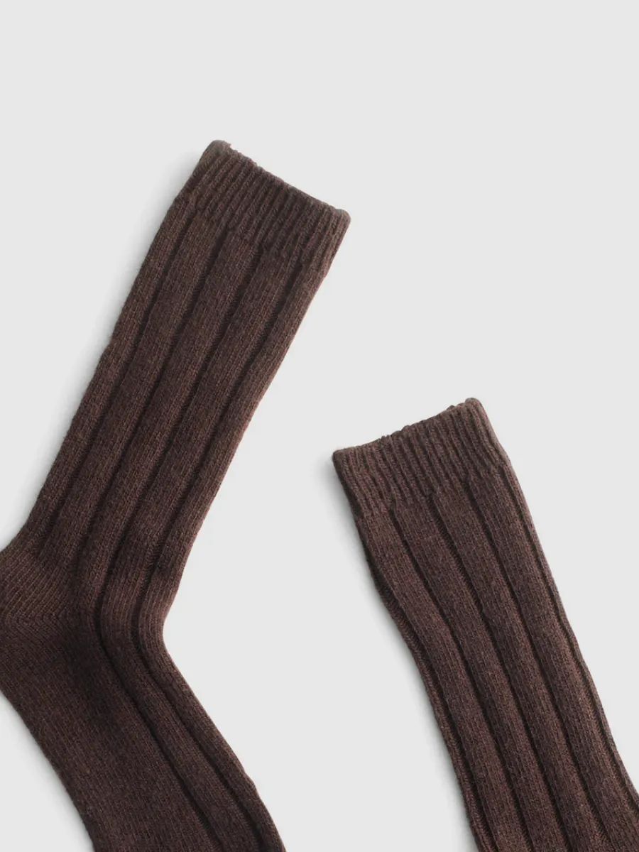 Ribbed Crew Socks