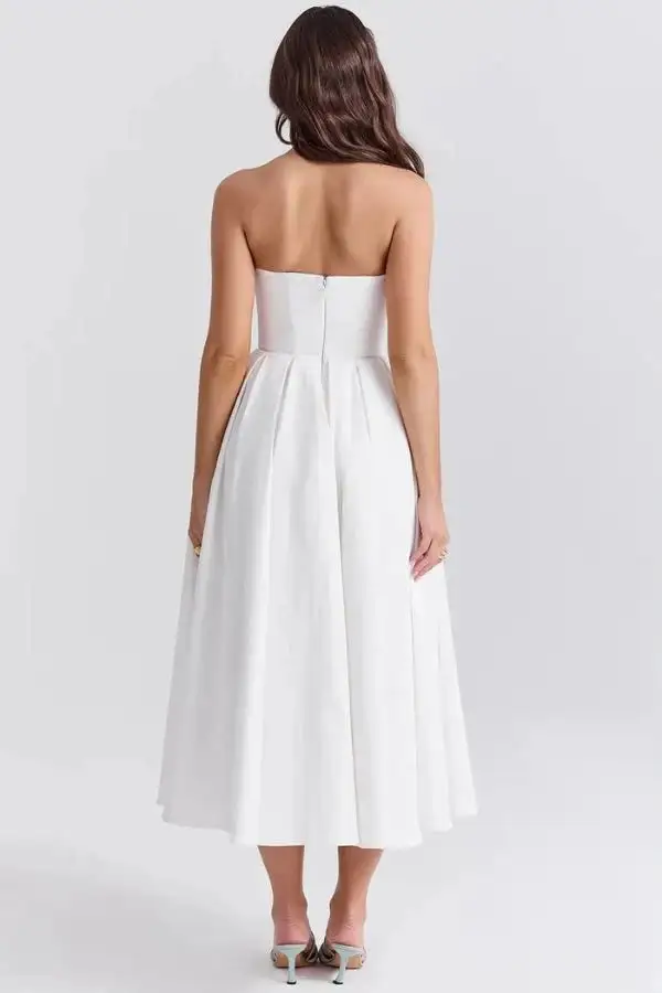 Strapless Silhouette Midi Dress