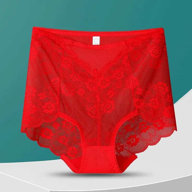Plus Size High Waist Print Breathable Panty