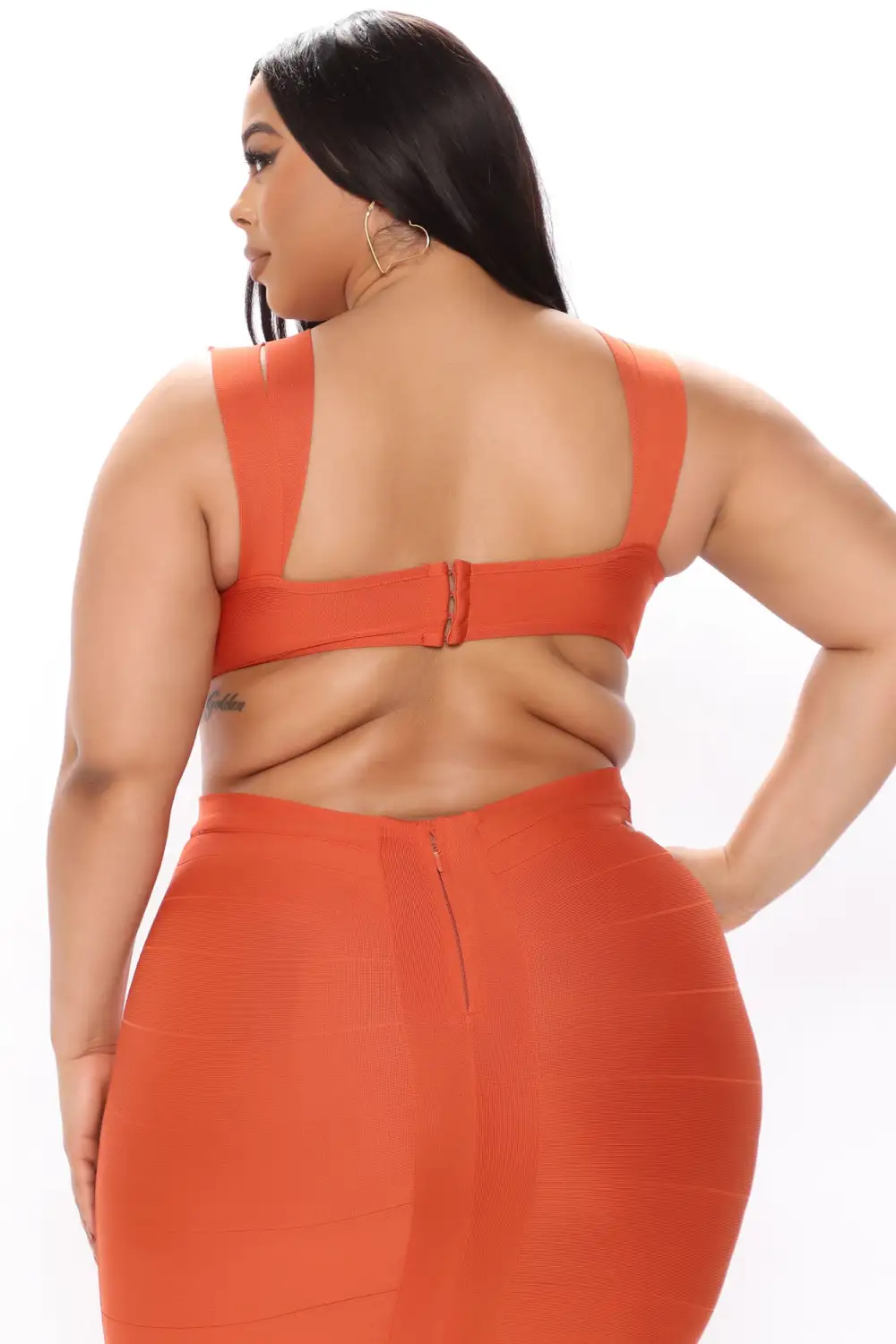 Sending My Best Bandage Midi Dress - Rust