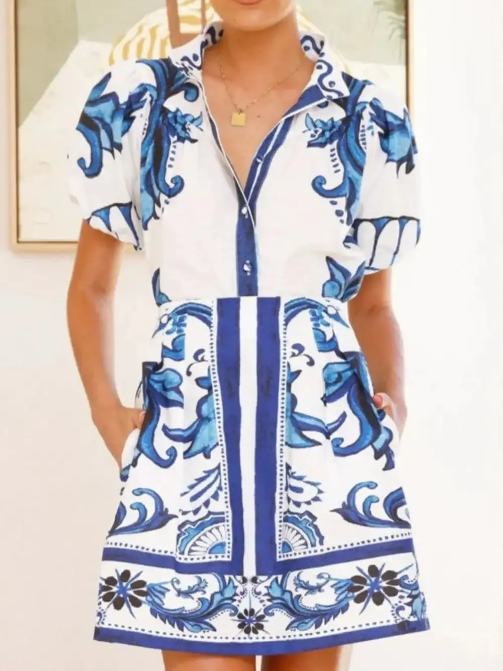 Button Front Strapless Coordinated Set